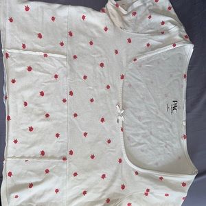 Red and white floral pacsun top